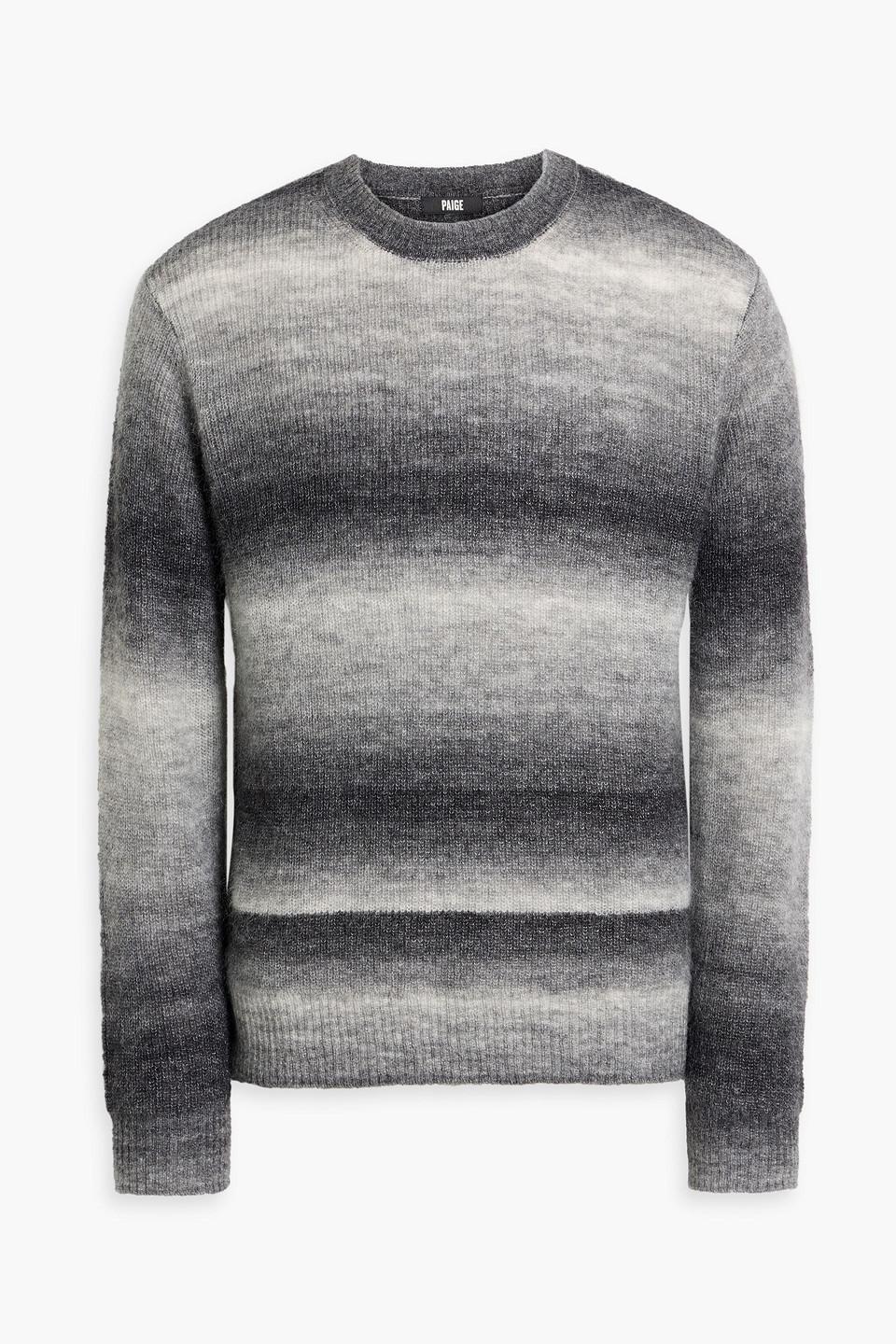Paige Lozano Dégradé Brushed Knitted Sweater In Gray