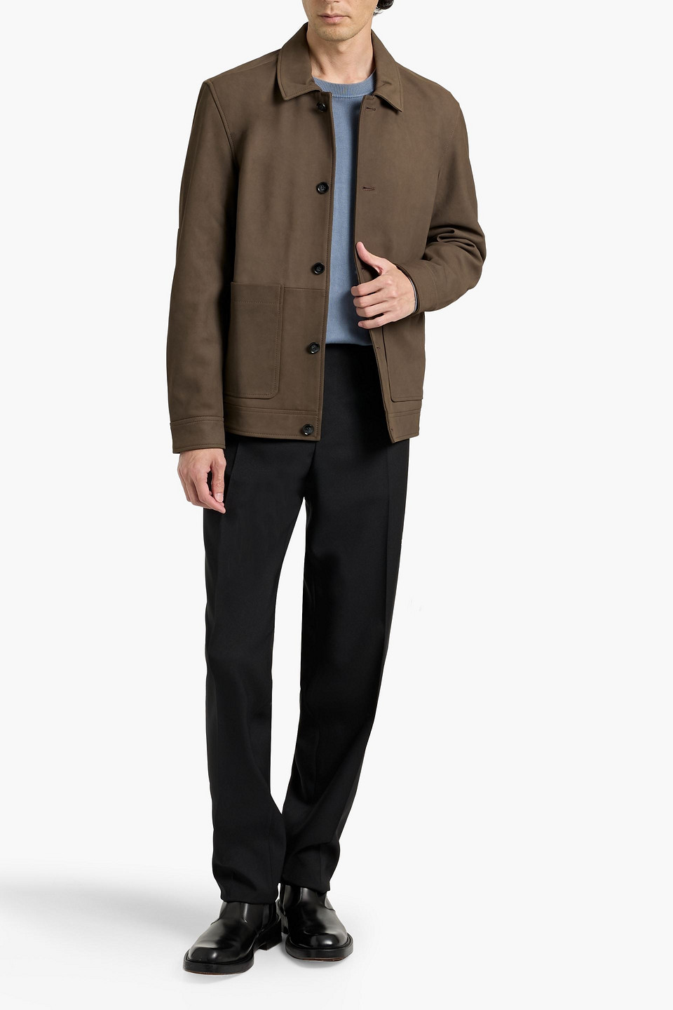 Paige Wallen Suede Jacket In Brown