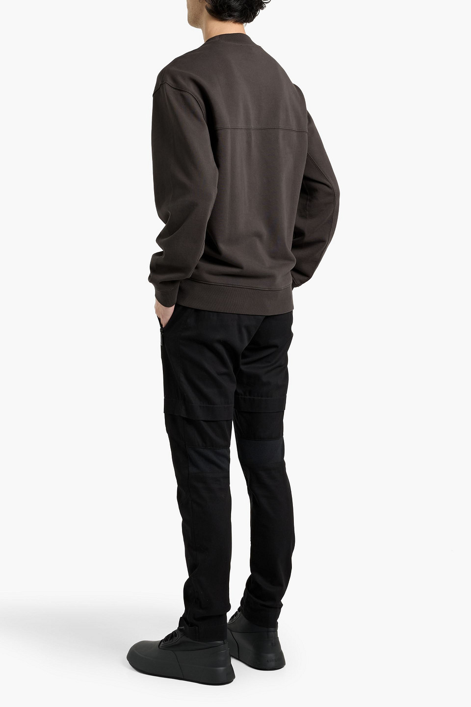 Paige Huey French Cotton-terry Sweatshirt In Brown