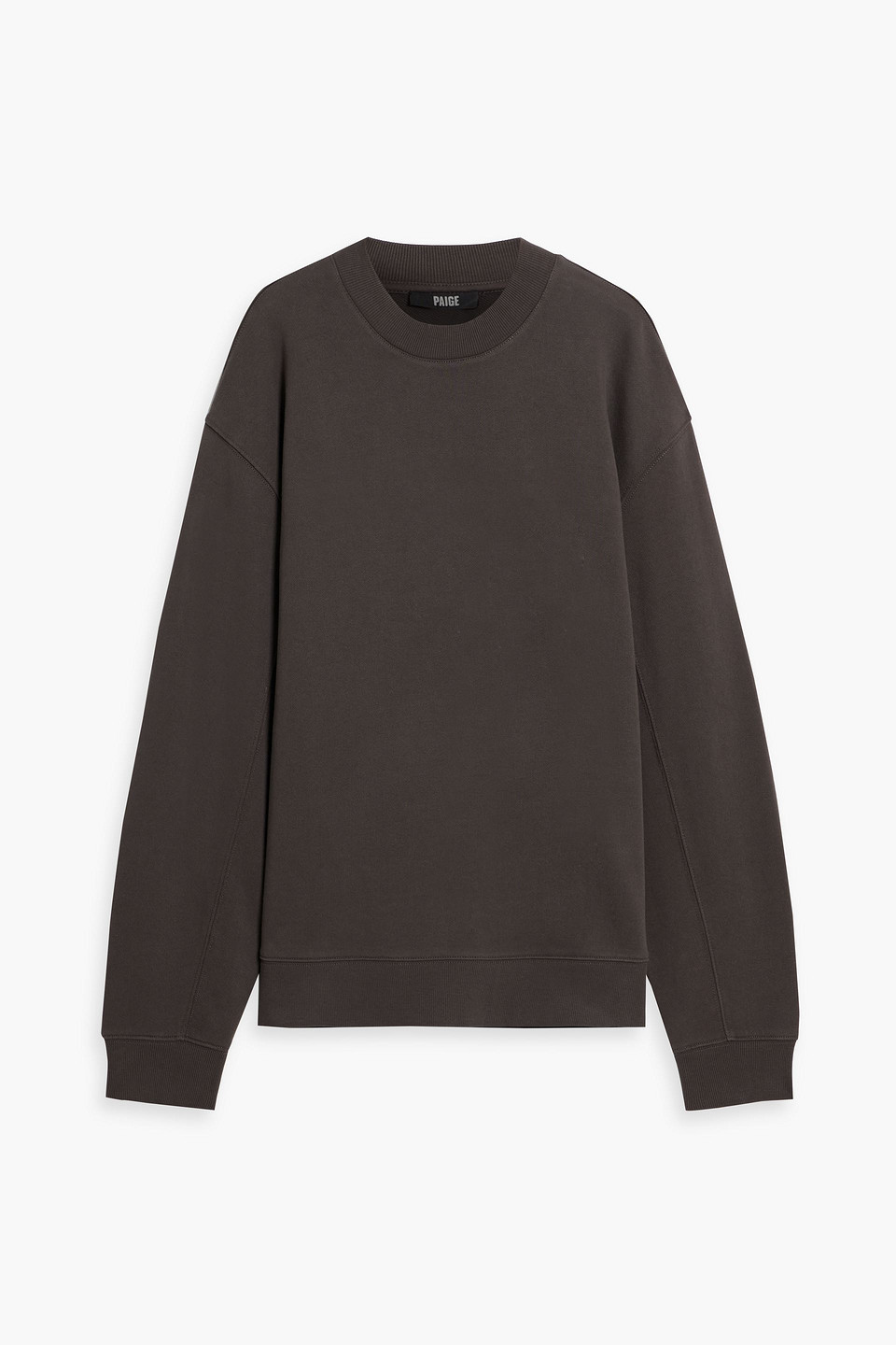 Paige Huey French Cotton-terry Sweatshirt In Brown
