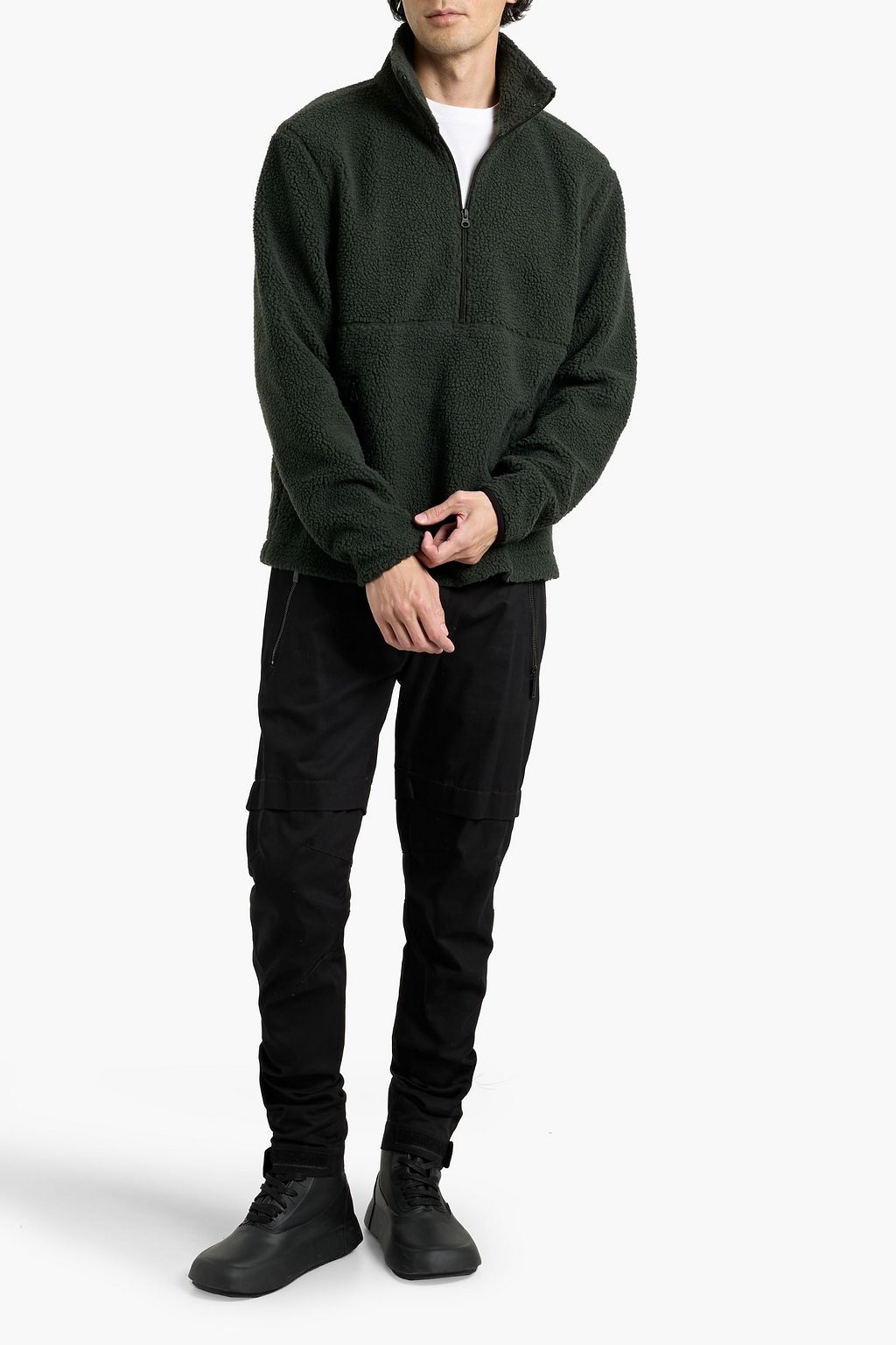 PAIGE Horton fleece half-zip sweatshirt