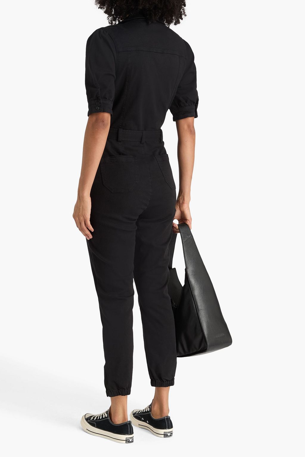 PAIGE Mayslie cropped belted denim jumpsuit