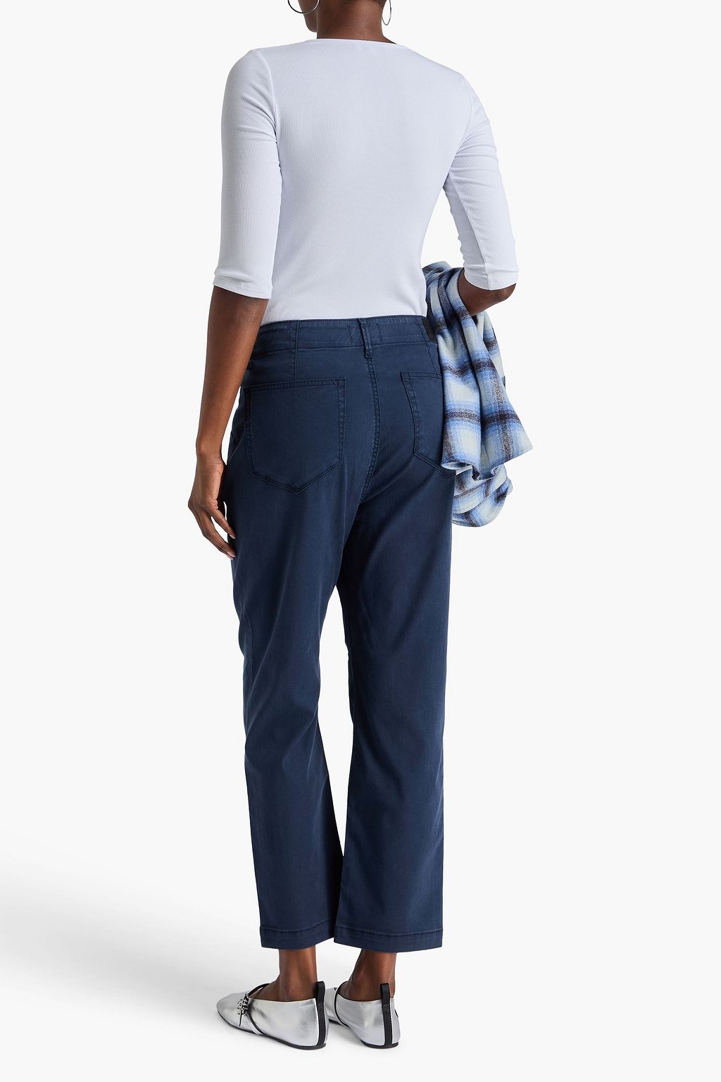 PAIGE Drew cropped high-rise straight-leg jeans