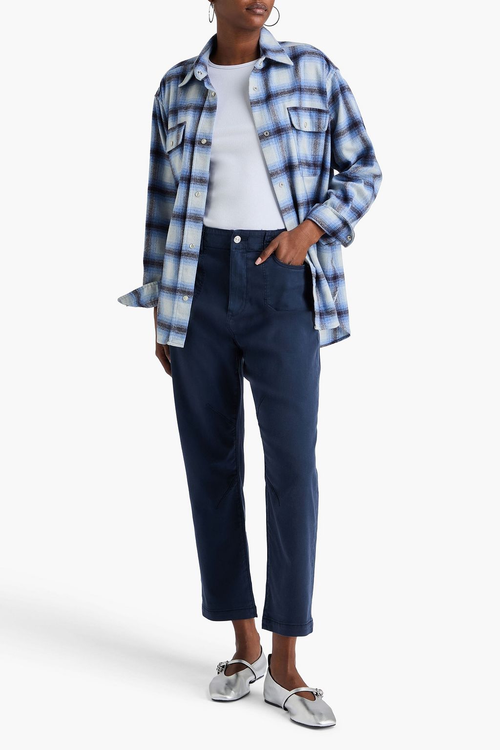 PAIGE Drew cropped high-rise straight-leg jeans