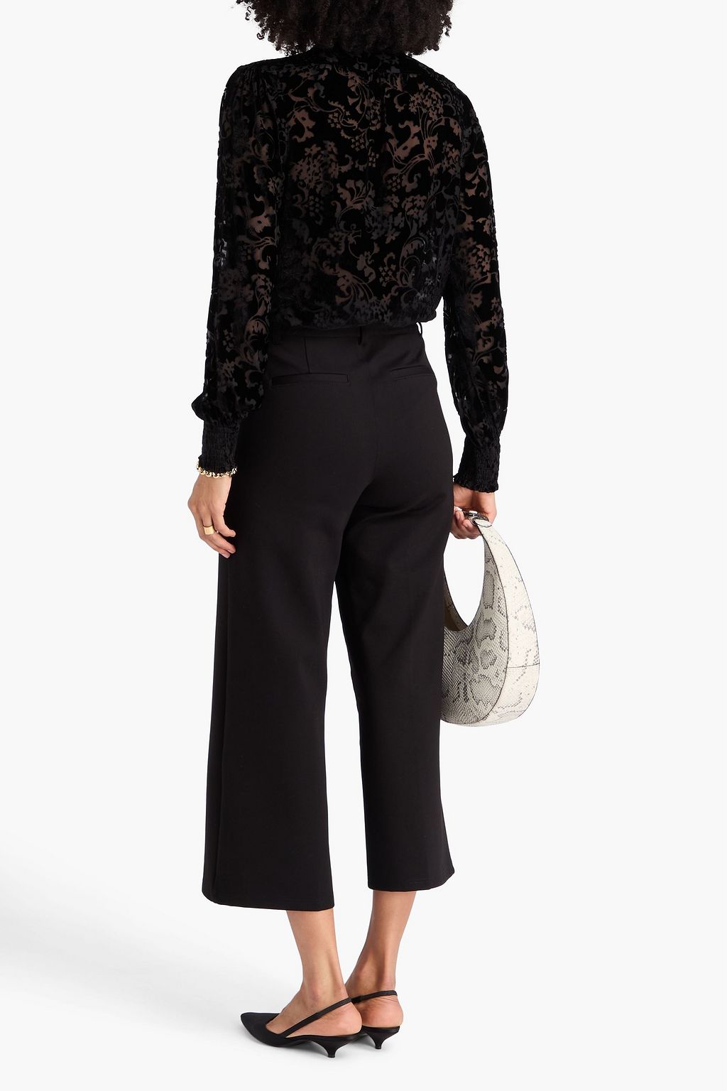 PAIGE Roderika cropped jersey wide-leg pants