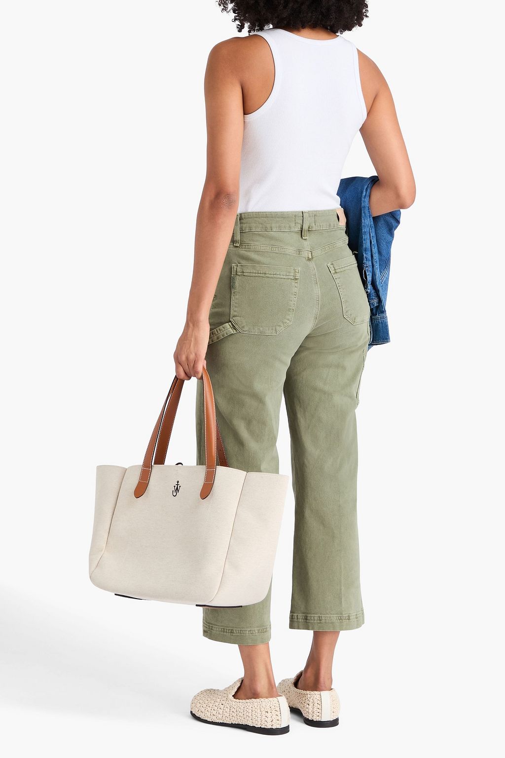 PAIGE Anessa cropped high-rise cargo jeans
