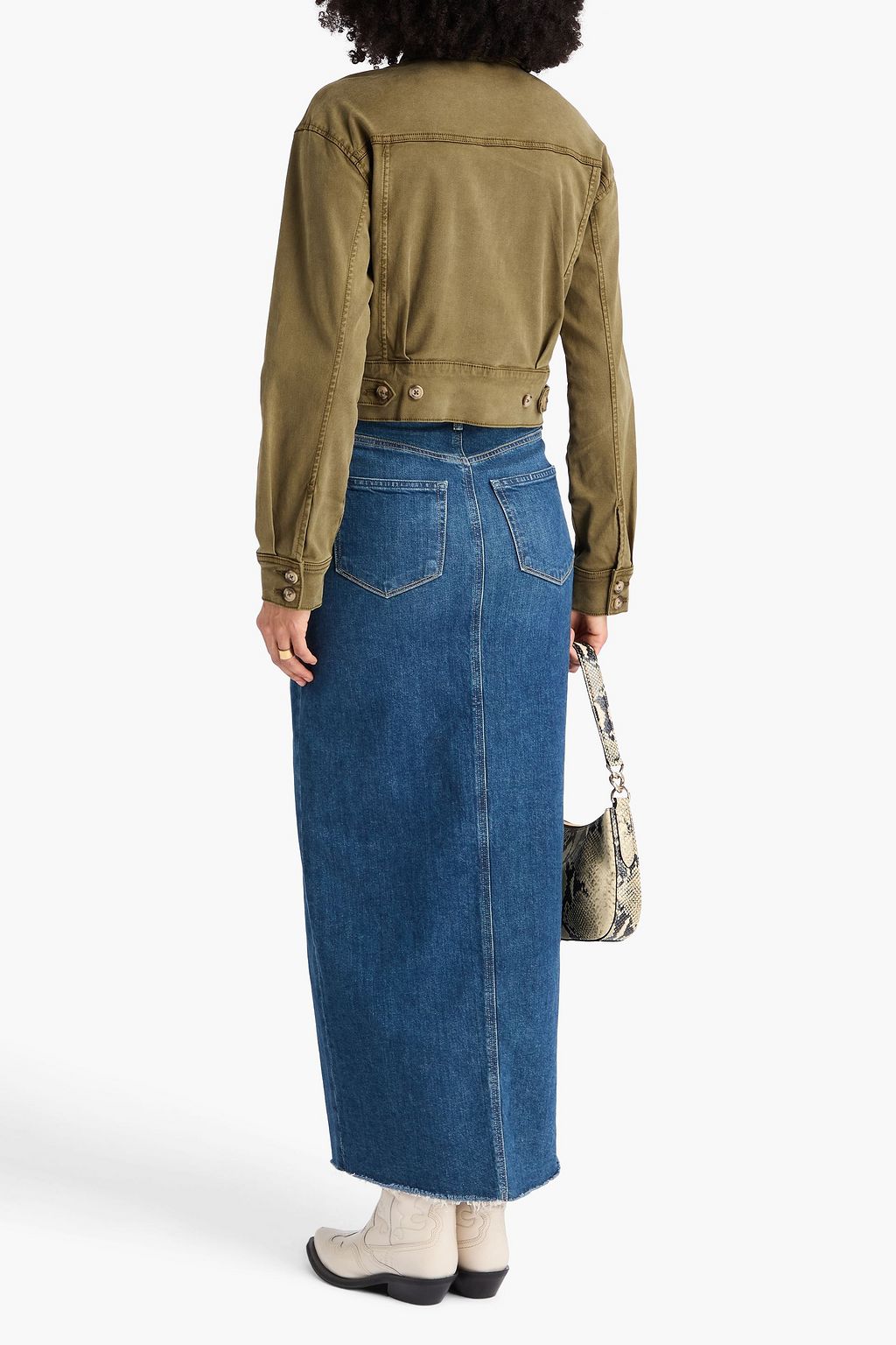 PAIGE Angela denim maxi skirt