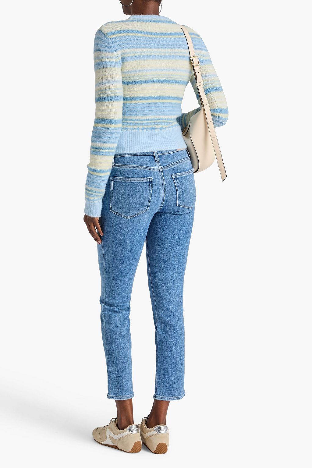 PAIGE Amber faded high-rise straight-leg jeans