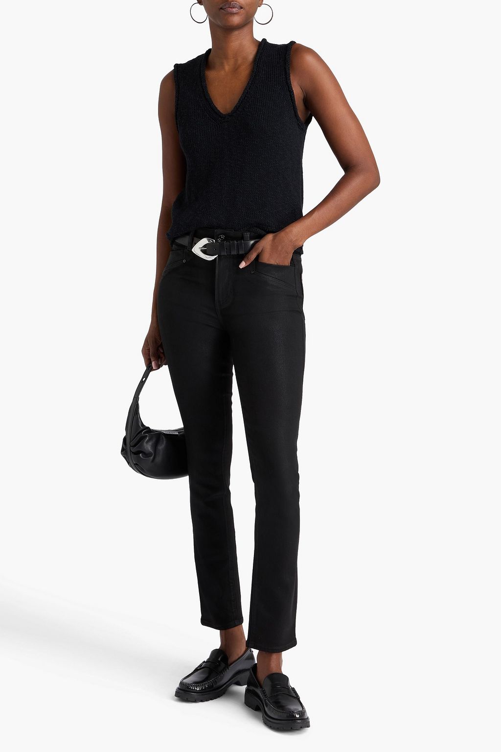 PAIGE Gemma coated high-rise skinny jeans