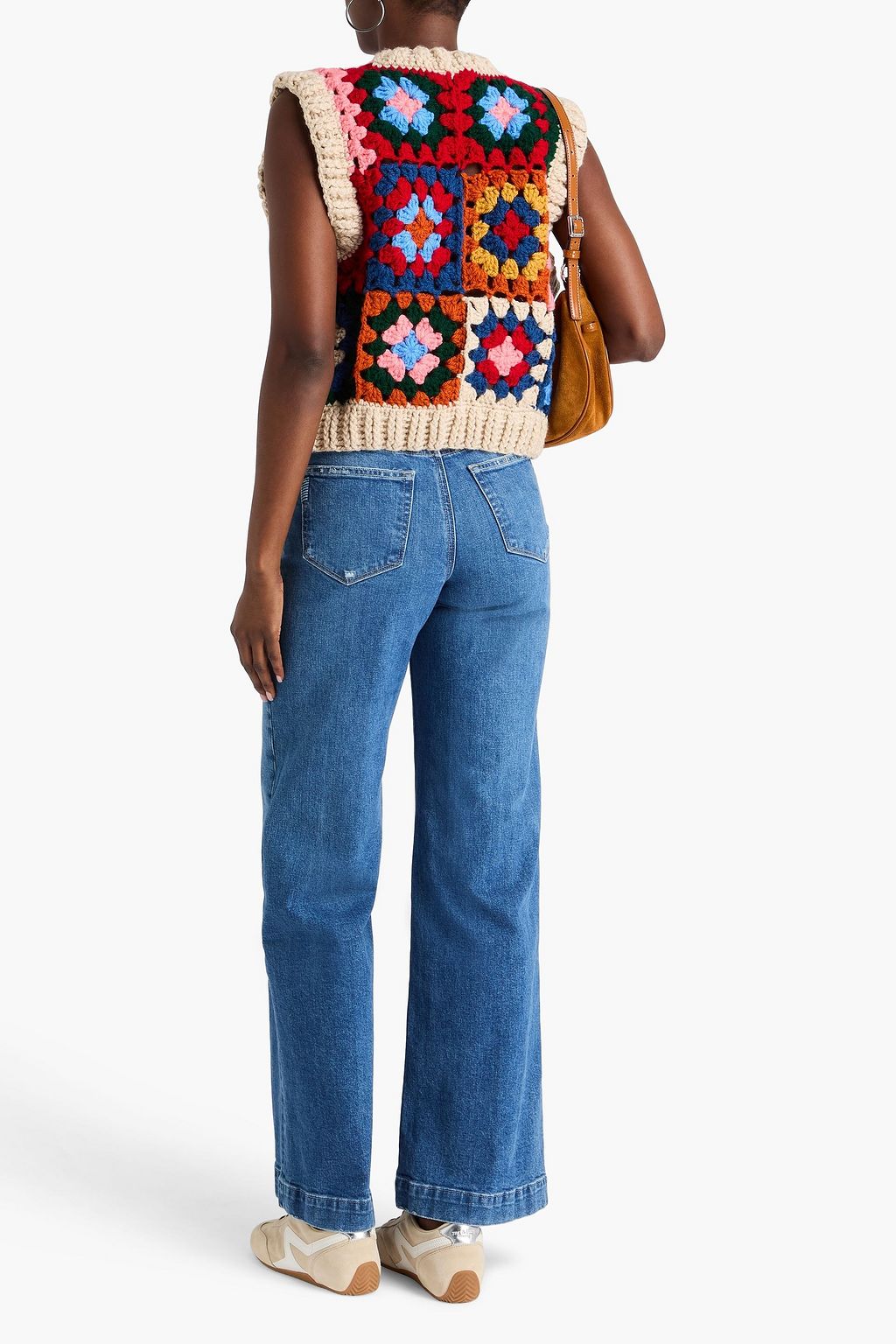 PAIGE Harper faded high-rise wide-leg jeans