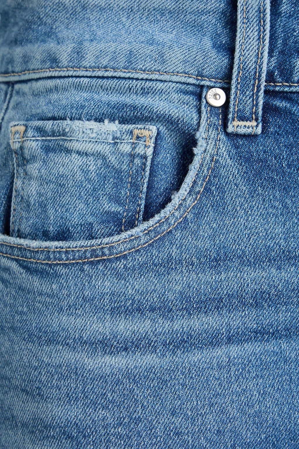 PAIGE Sasha faded high-rise wide-leg jeans