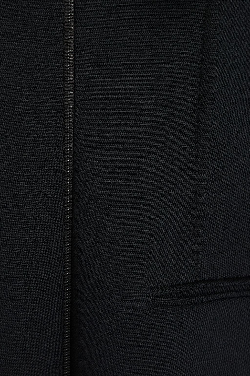 DAVID KOMA Cold-shoulder wool-blend crepe mini dress
