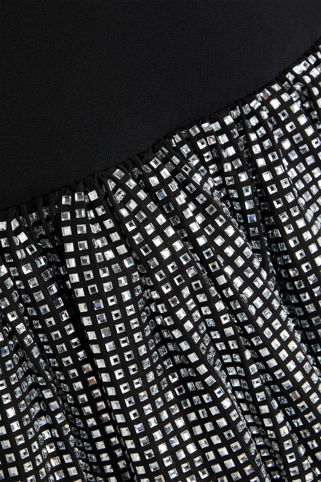 DAVID KOMA Crystal-embellished crepe and taffeta mini dress