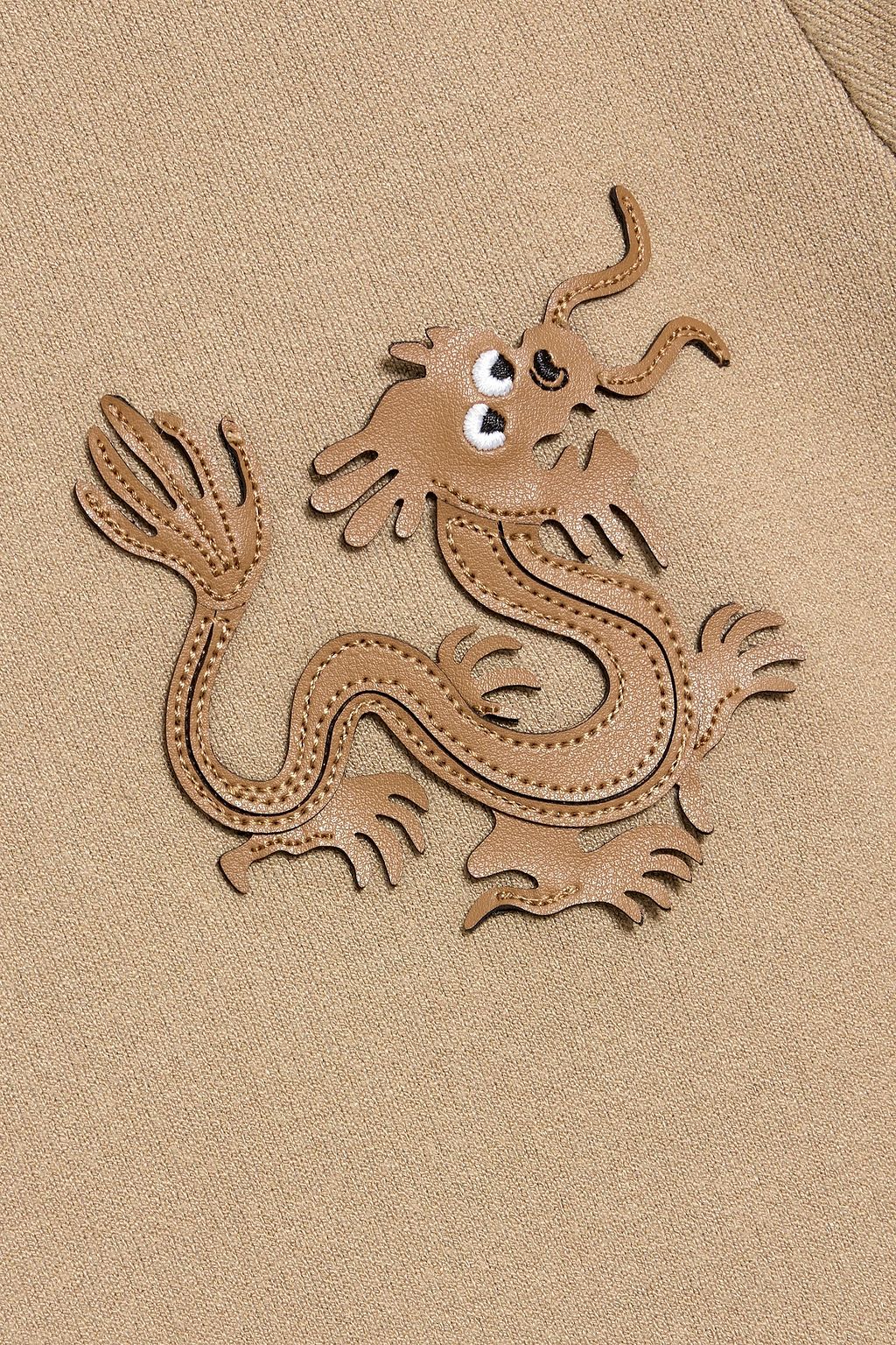 SANDRO Appliquéd knitted cardigan