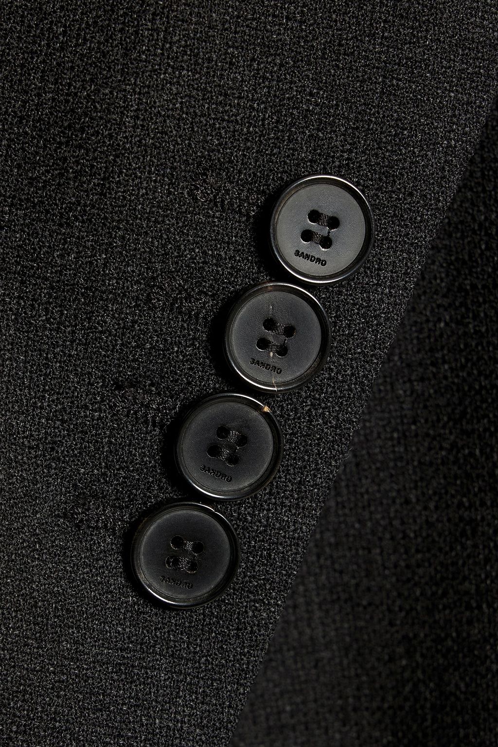 SANDRO Grain de poudre wool-blend suit jacket
