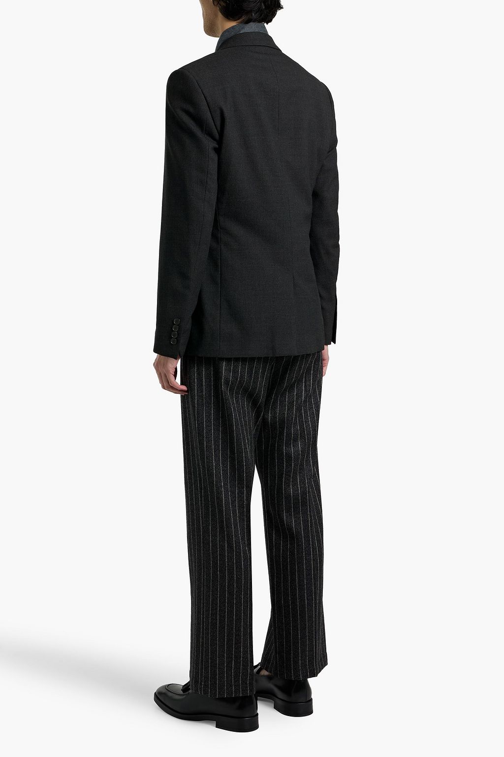 SANDRO Grain de poudre wool-blend suit jacket