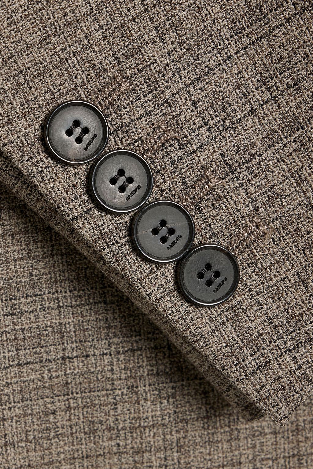 SANDRO Wool-blend tweed blazer