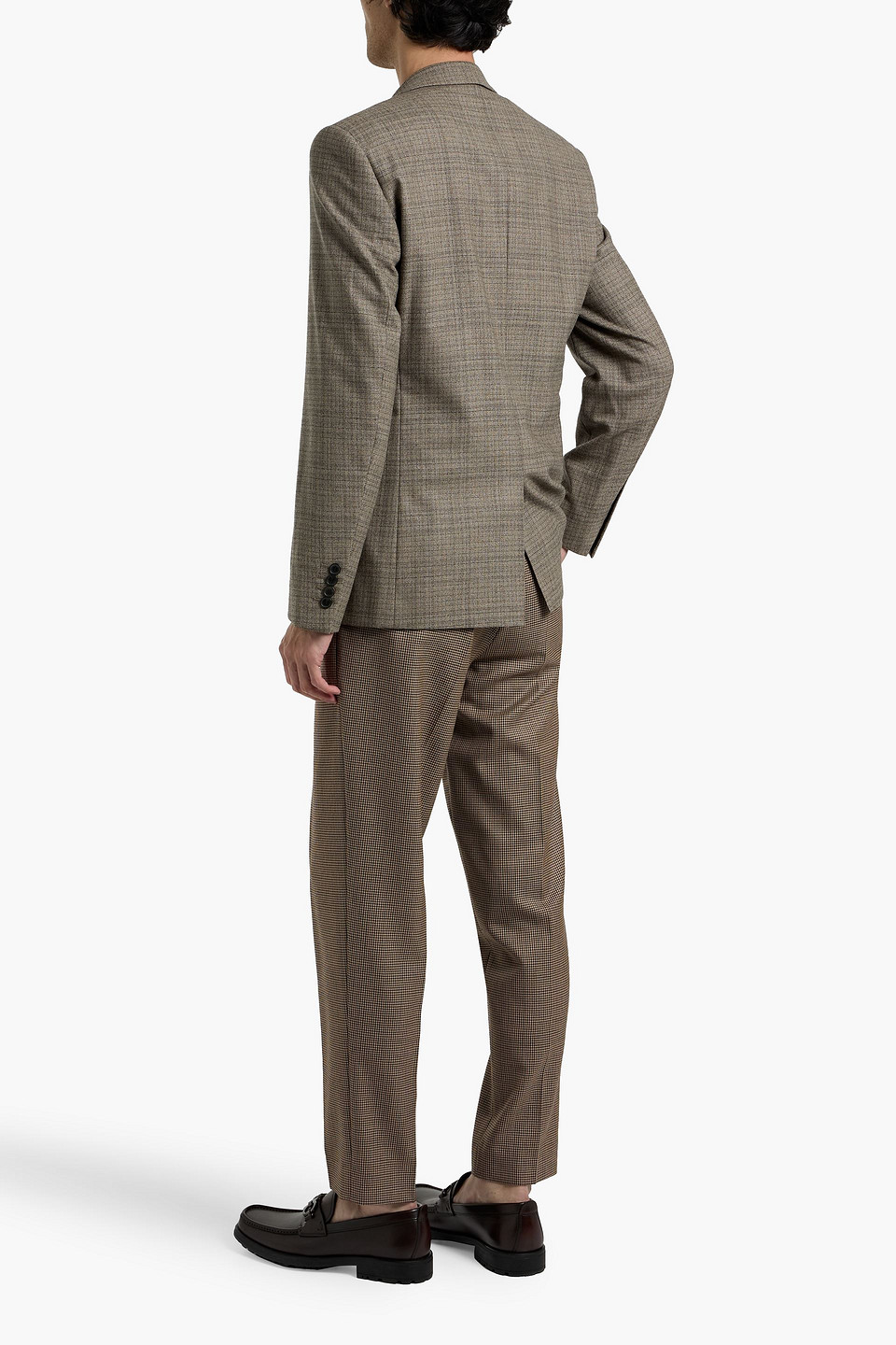 Sandro Wool-blend Tweed Blazer In Gold