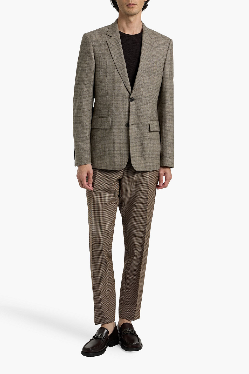 Sandro Wool-blend Tweed Blazer In Gold