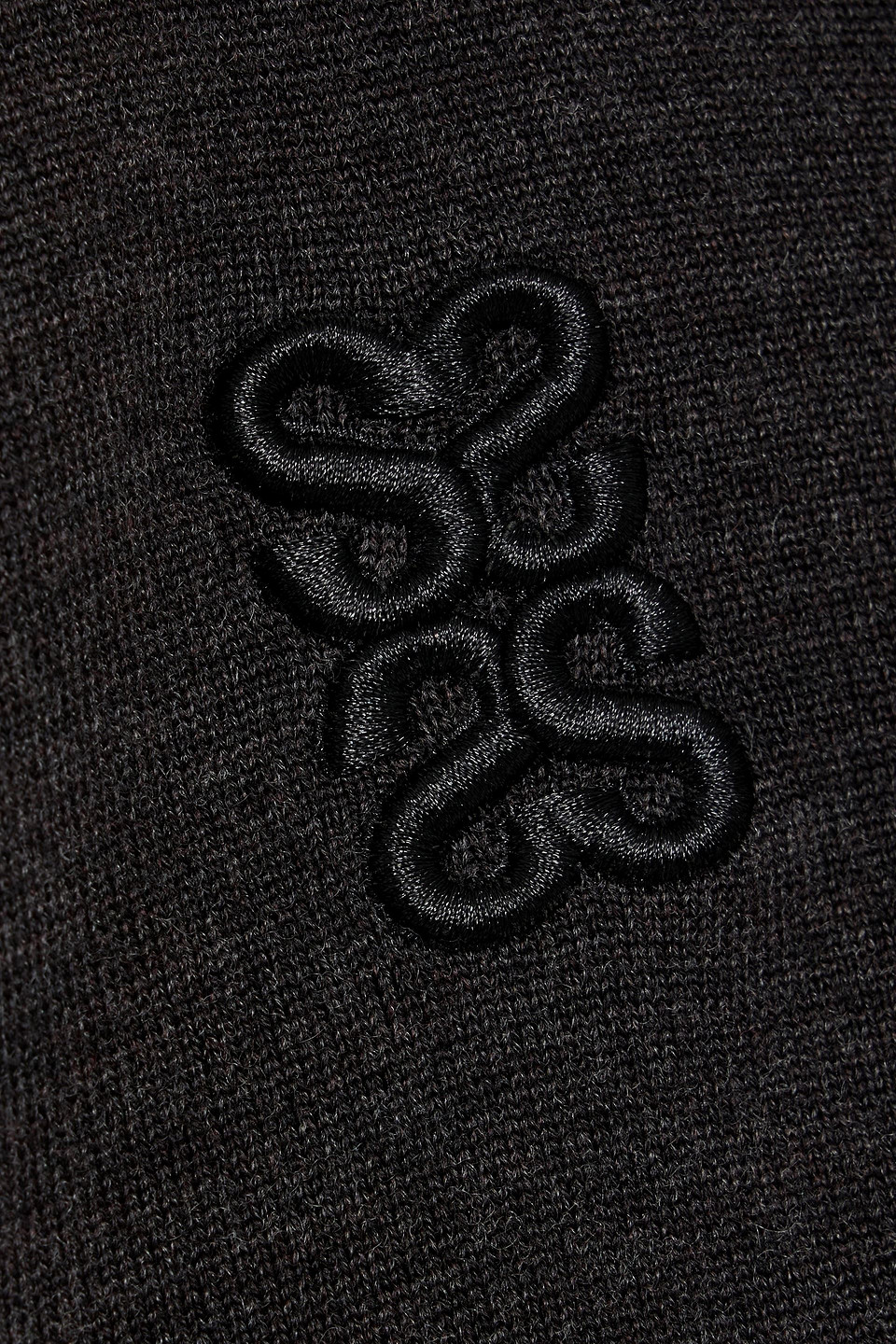 Sandro Appliquéd Wool Cardigan In Gray