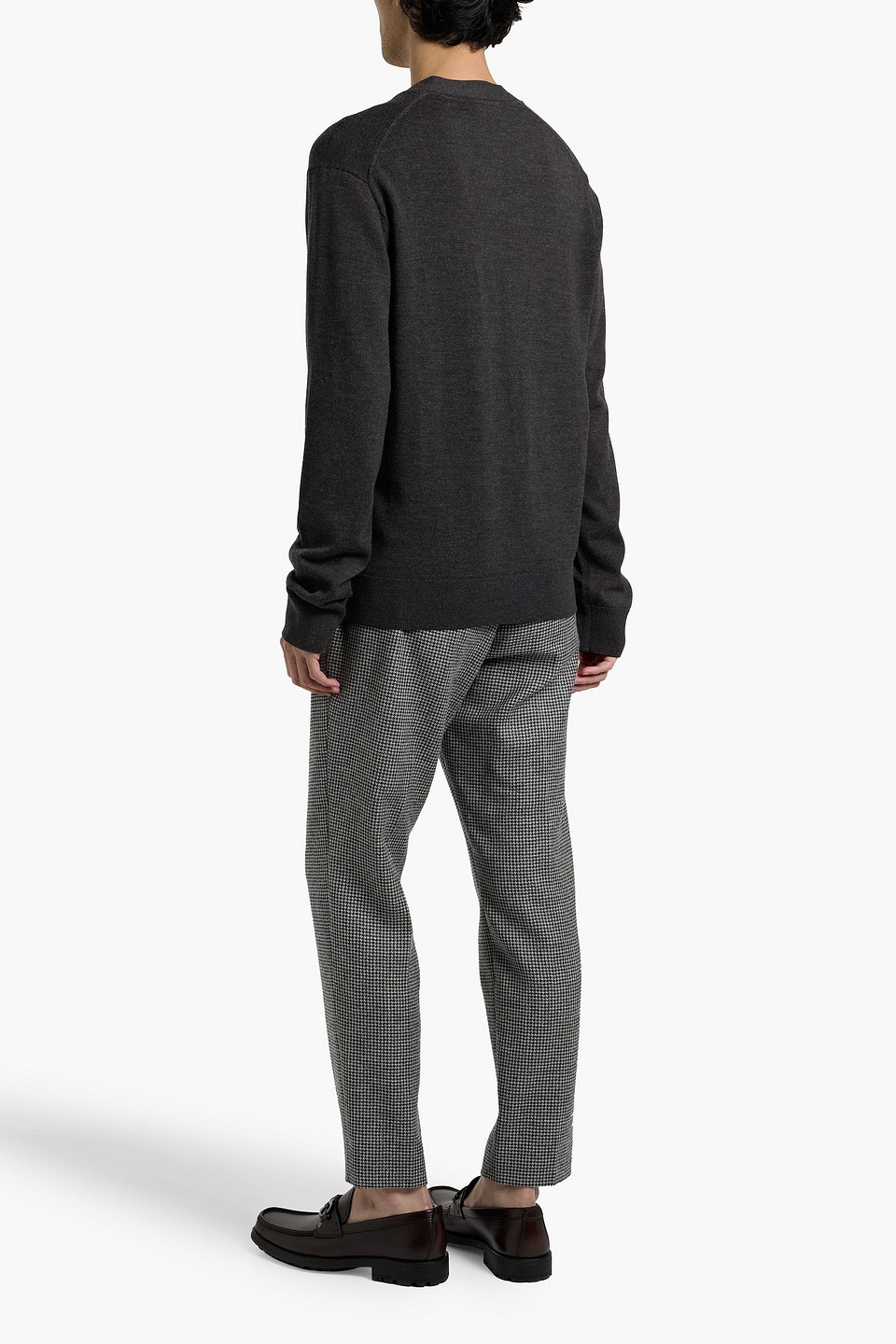 Sandro Appliquéd Wool Cardigan In Gray