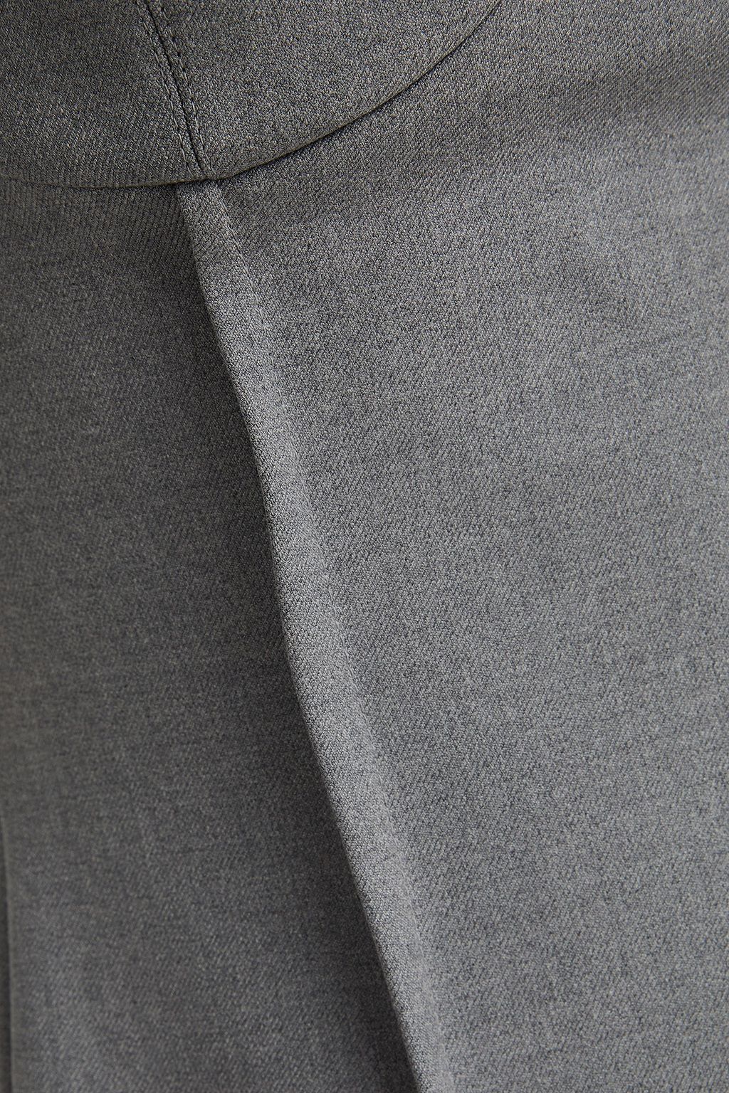 DAVID KOMA فستان متوسط الطول من التويل المصنوع من مزيج الصوف بثنيات رفيعة