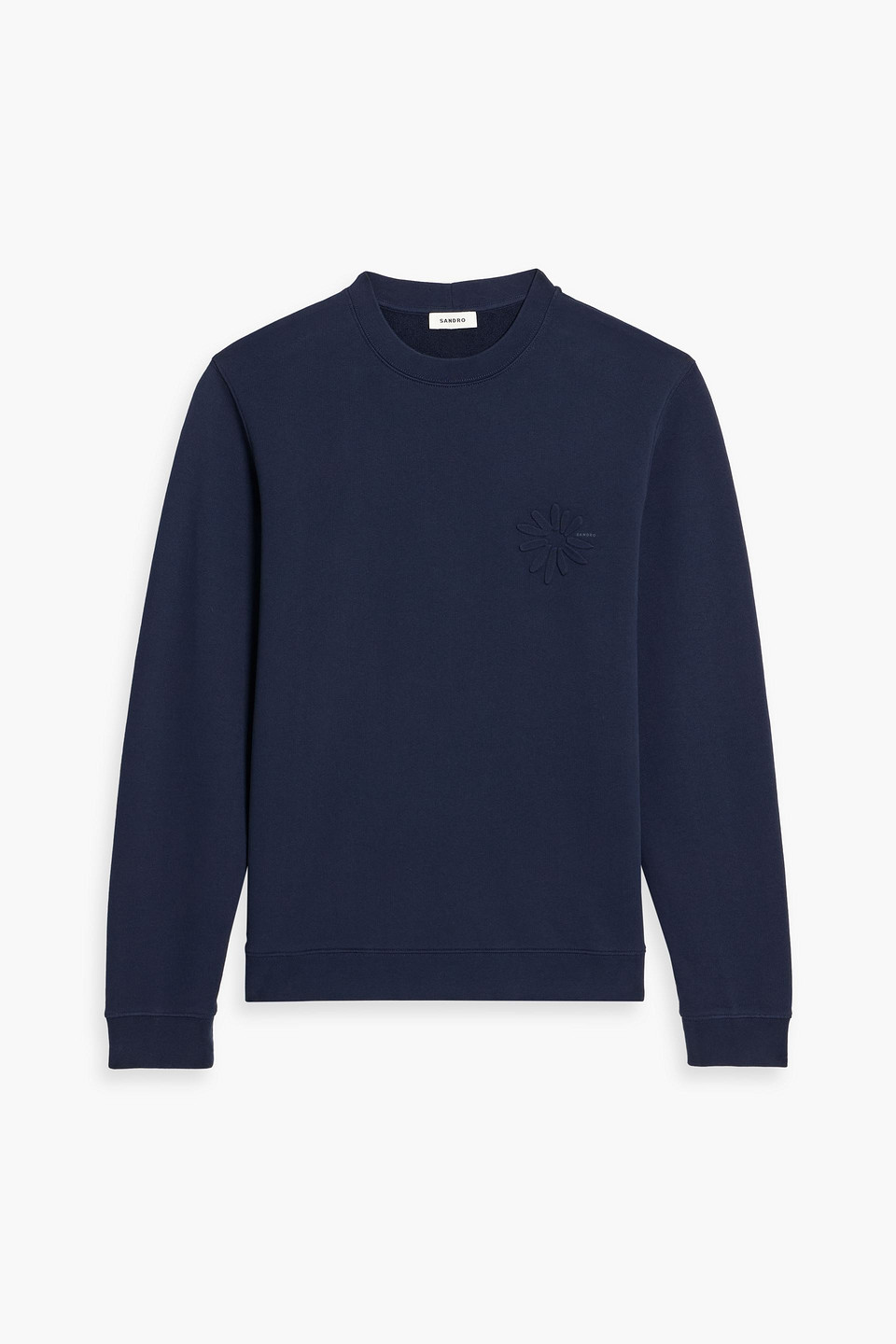Sandro Embossed French Cotton-terry Sweatshirt In Animal Print