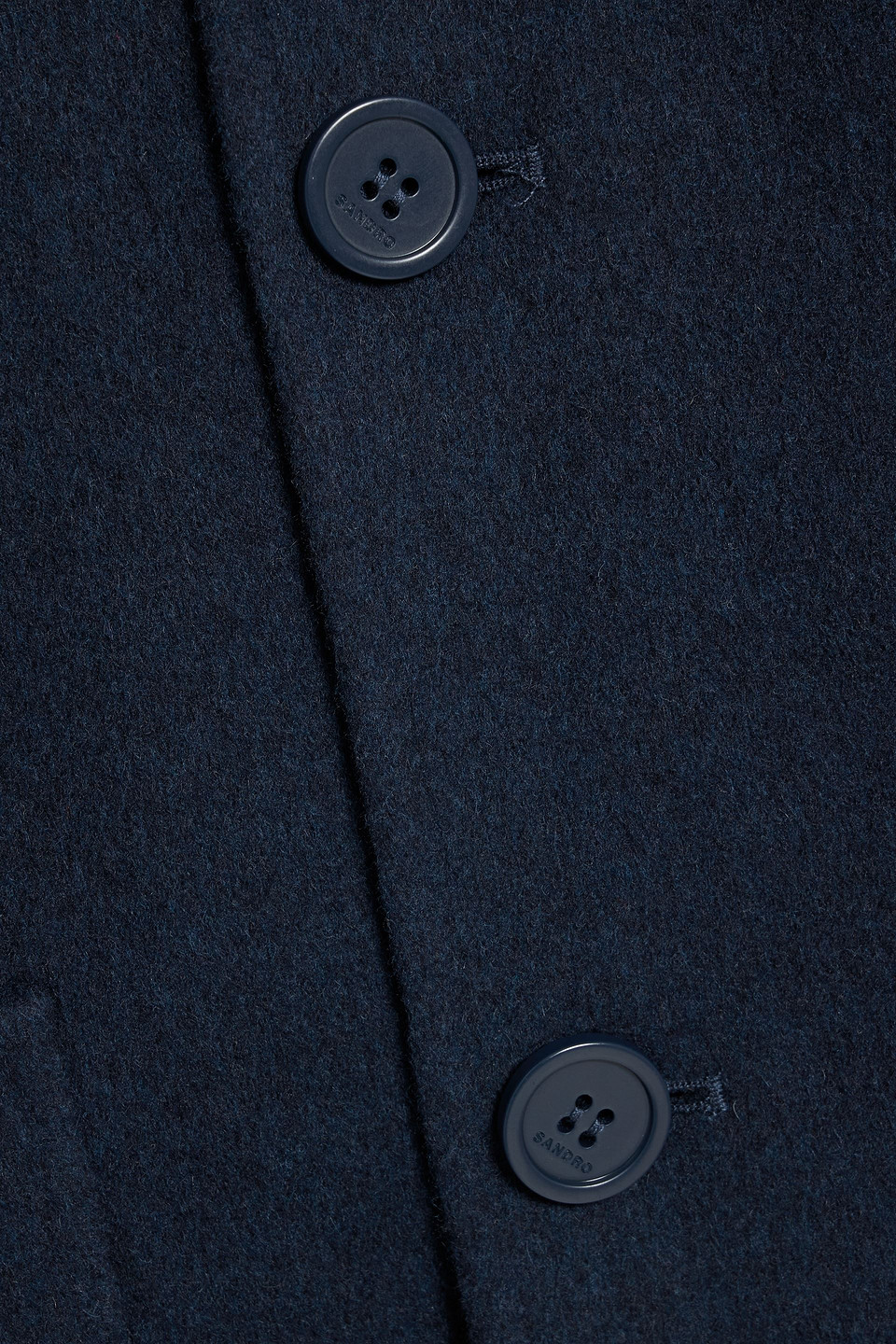Sandro Wool-felt Jacket In Blue