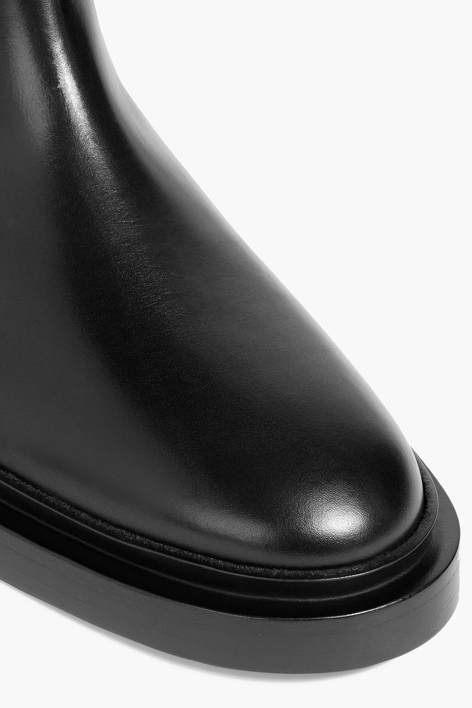 Jil Sander Leather Knee Boots In Black