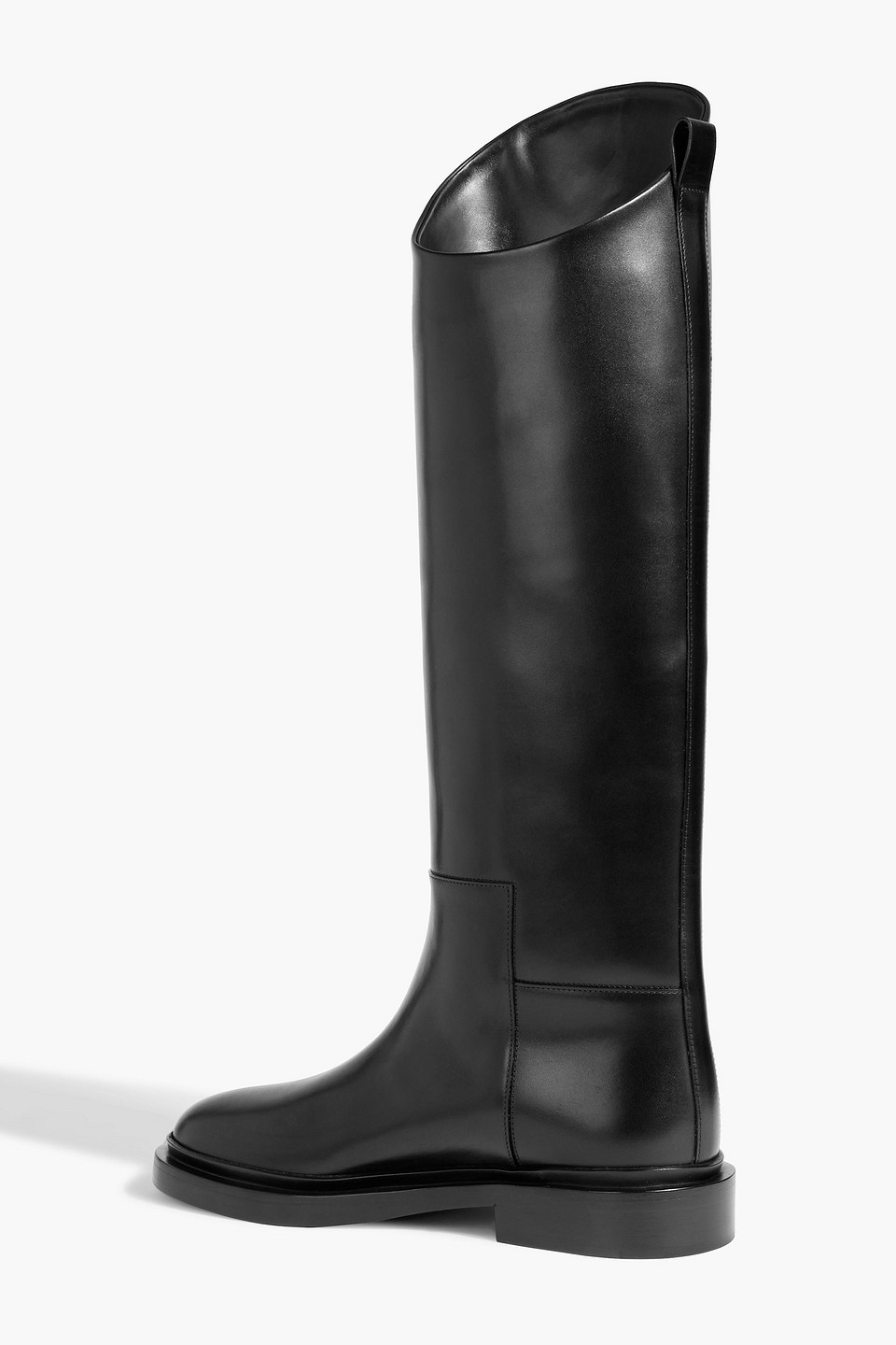 Jil Sander Leather Knee Boots In Black
