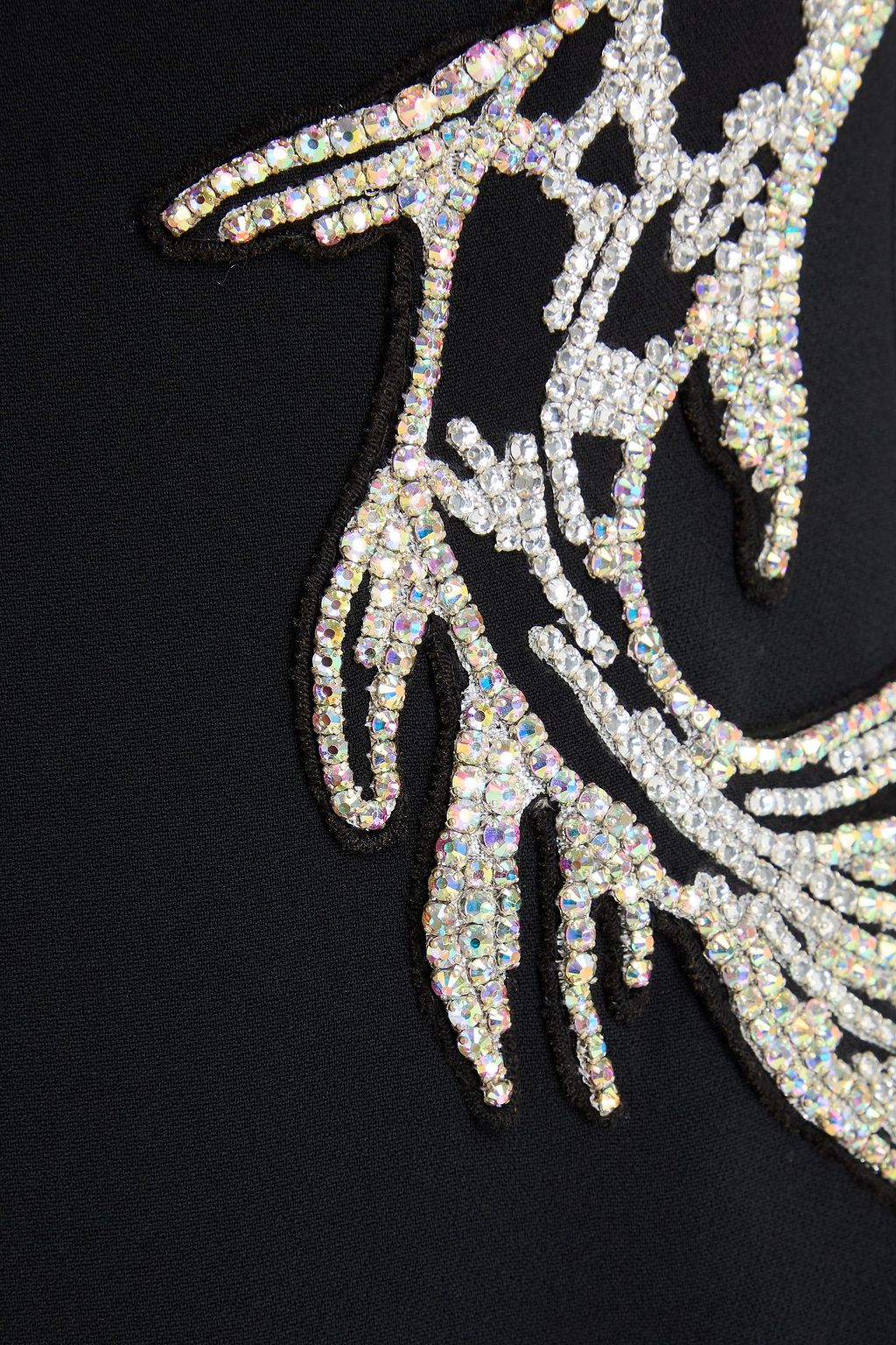 DAVID KOMA Crystal-embellished crepe midi dress