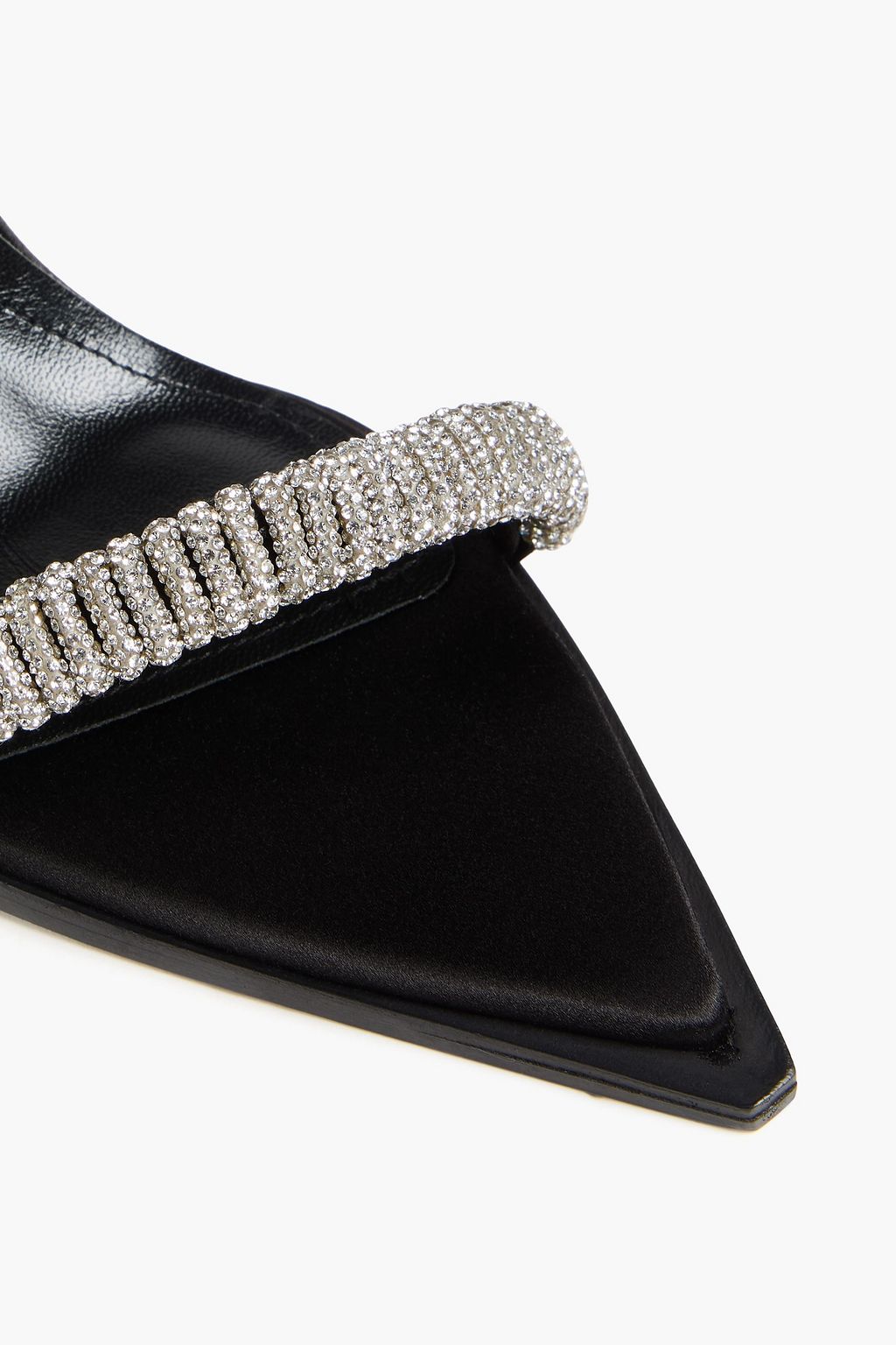 DAVID KOMA Crystal-embellished satin sandals