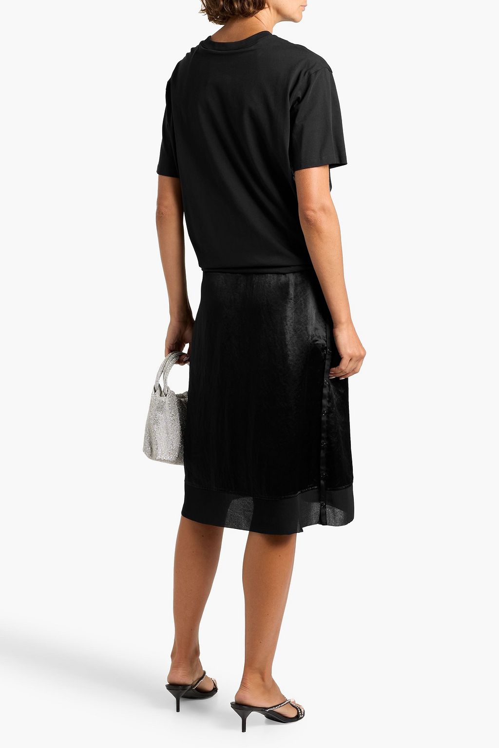 3.1 PHILLIP LIM Draped cotton-jersey and satin dress