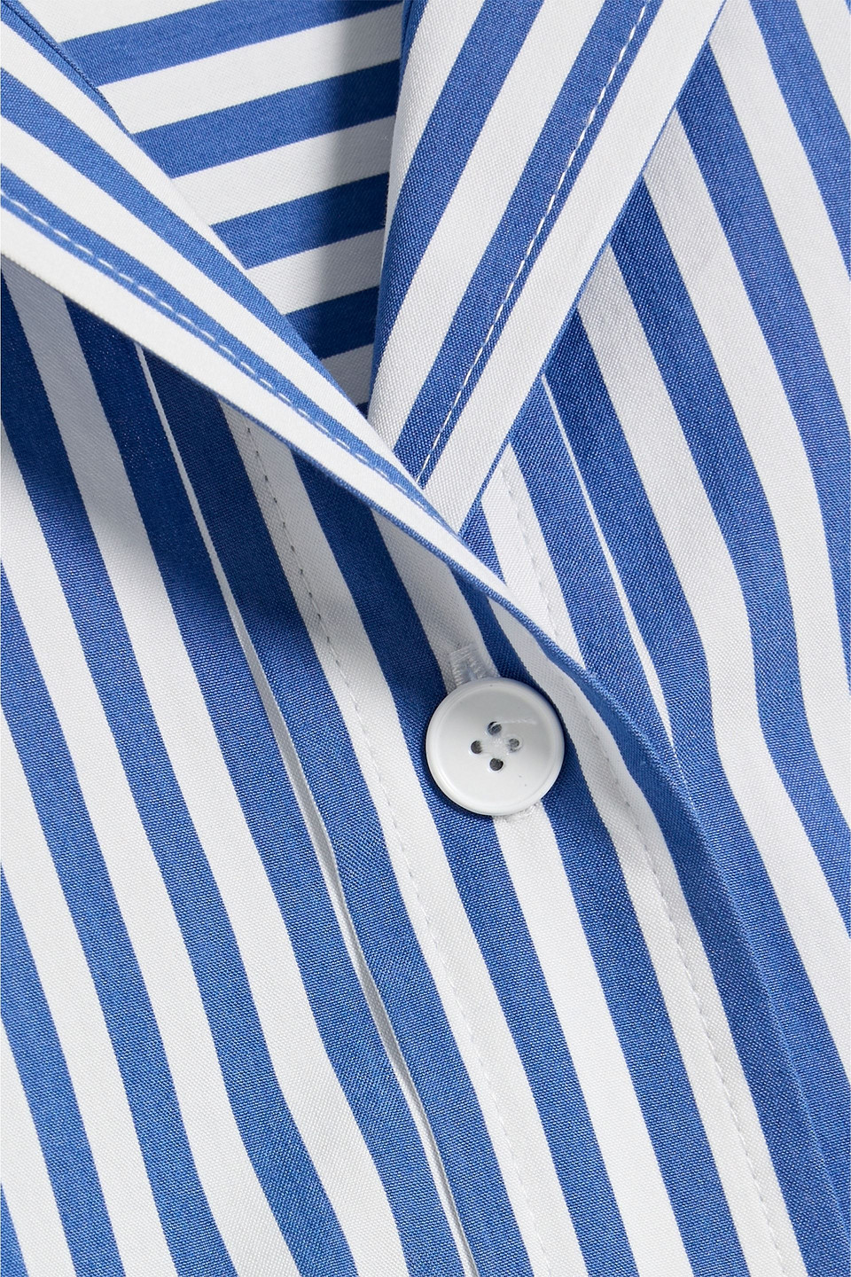 3.1 Phillip Lim Striped Cotton And Silk-blend Poplin Shirt In Blue