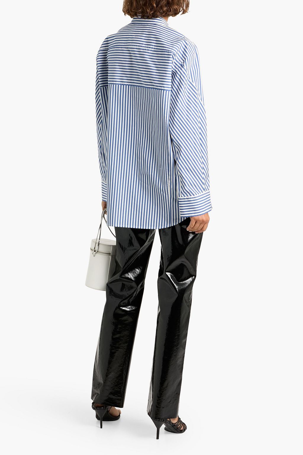 3.1 PHILLIP LIM Striped cotton and silk-blend poplin shirt