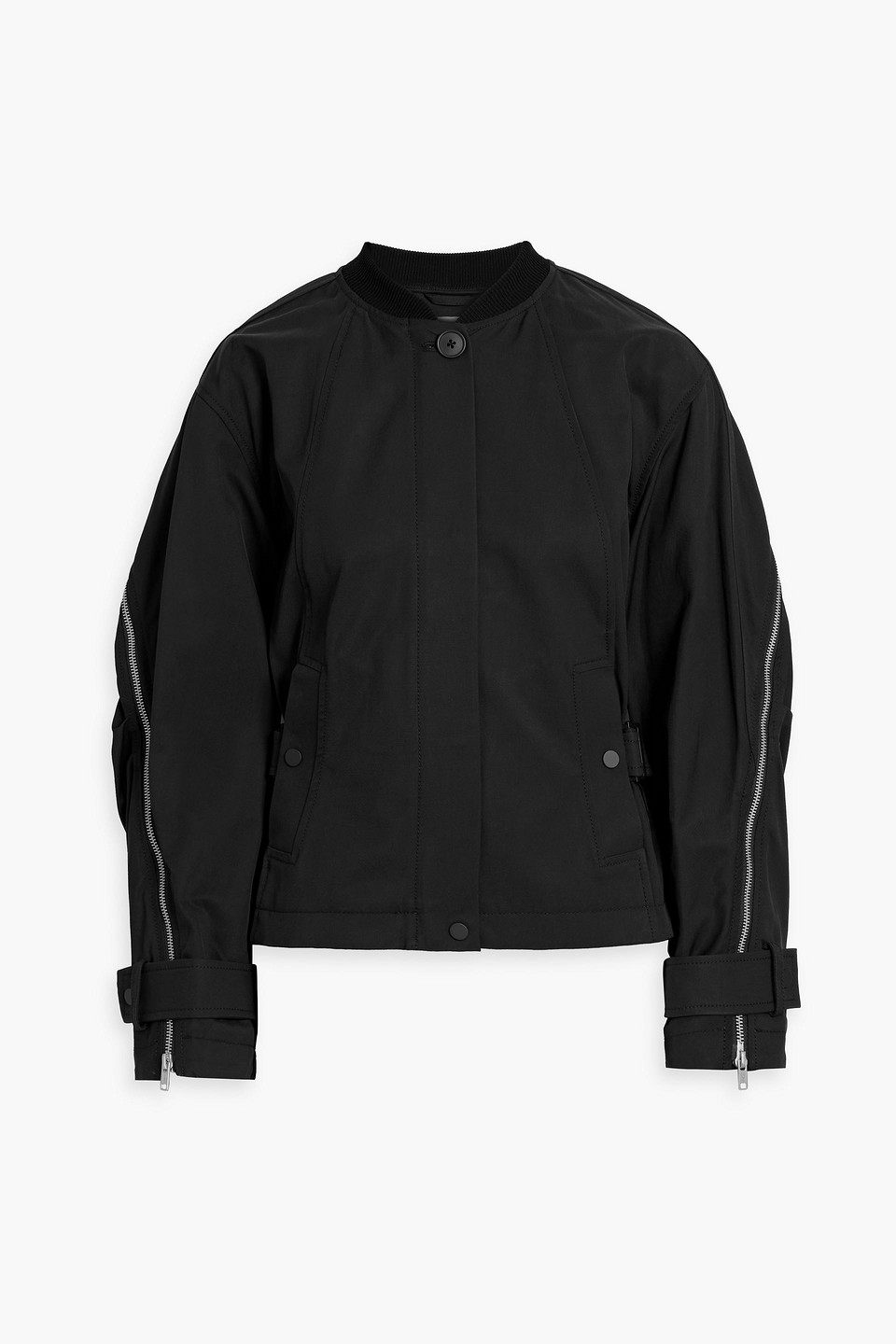 3.1 Phillip Lim Zip-detailed Cotton-blend Twill Jacket In Black