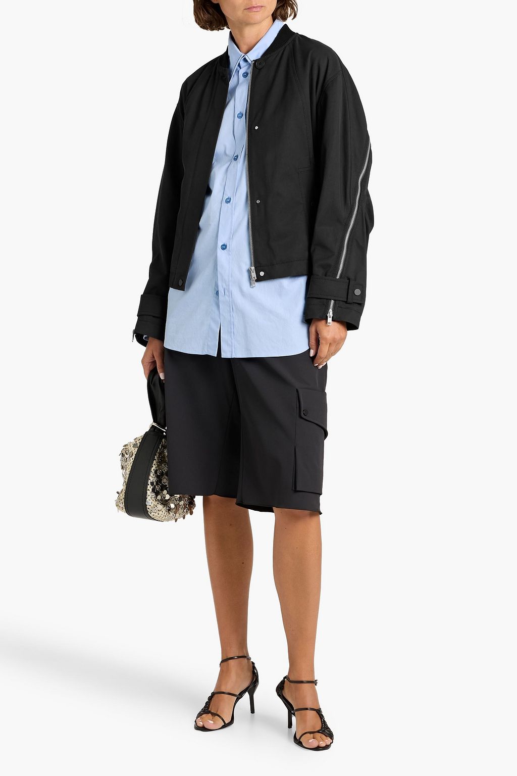 3.1 PHILLIP LIM Zip-detailed cotton-blend twill jacket