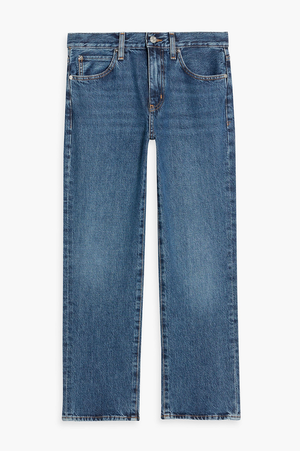 Frame The Hang High-rise Straight-leg Jeans In Blue
