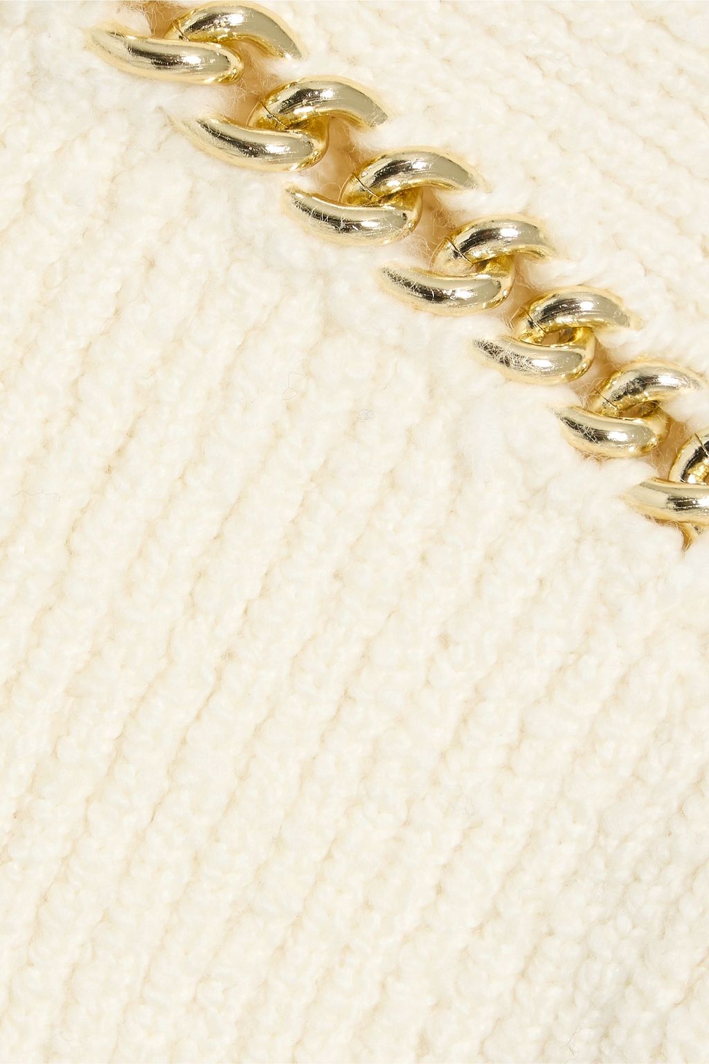 3.1 PHILLIP LIM Chain-trimmed ribbed wool-blend turtleneck sweater
