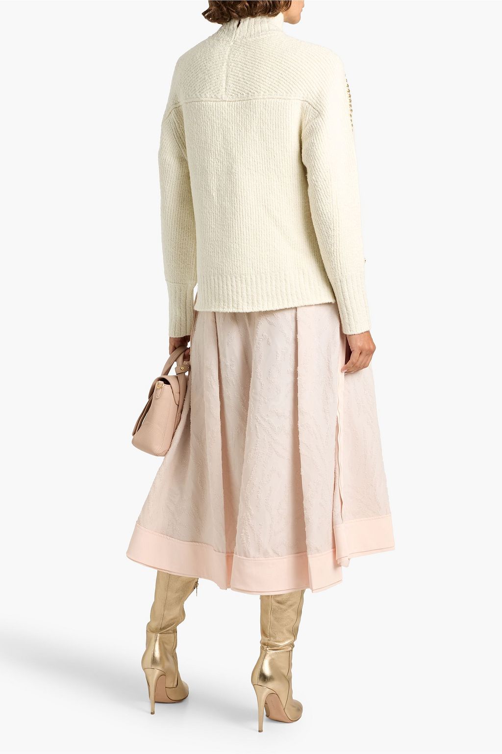 3.1 PHILLIP LIM Chain-trimmed ribbed wool-blend turtleneck sweater