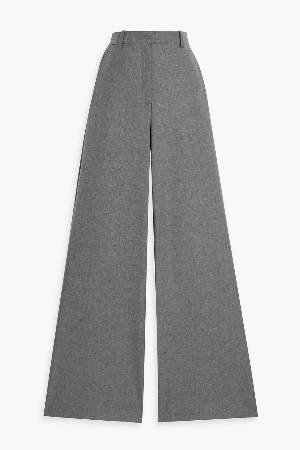 Maje Twill Wide-leg Pants In Gray