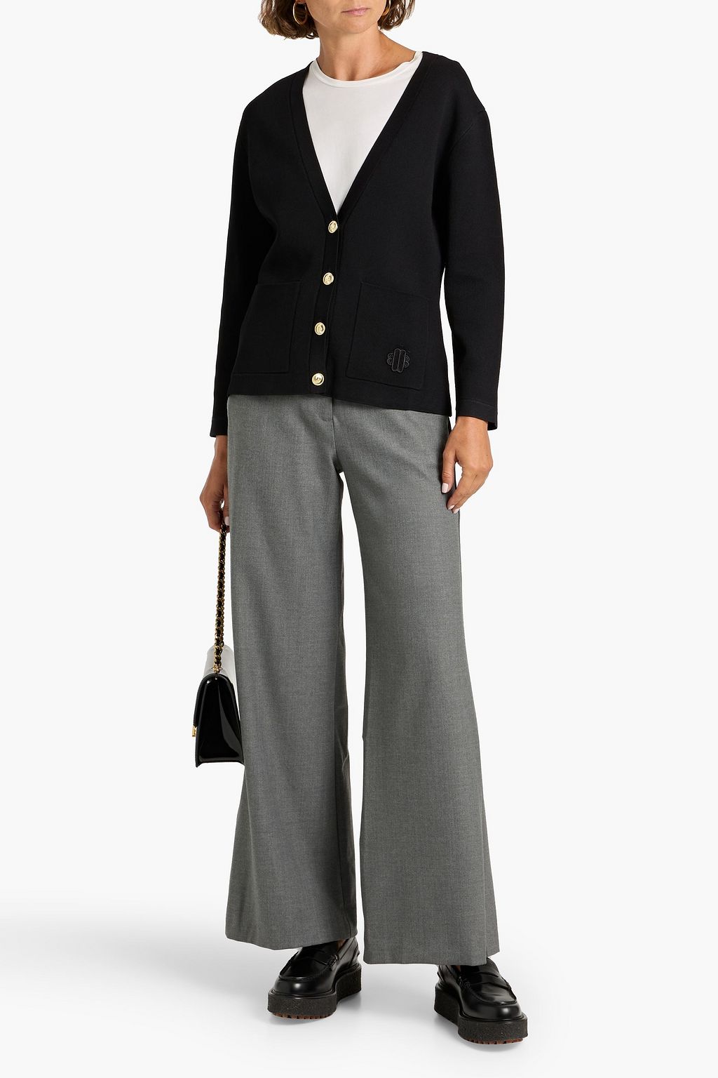 MAJE Twill wide-leg pants