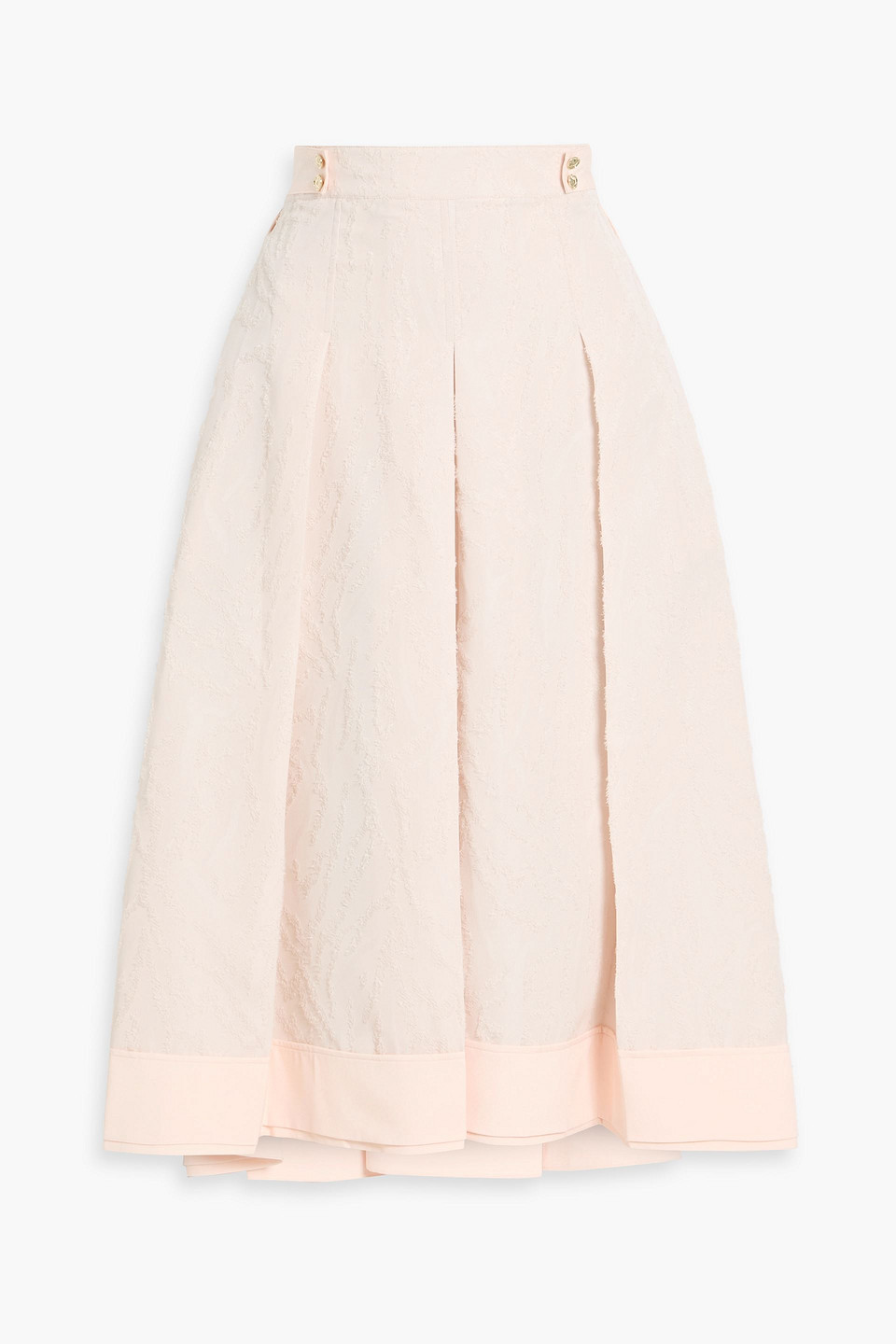 3.1 Phillip Lim Pleated Fil Coupé-jacquard Midi Skirt In Pink