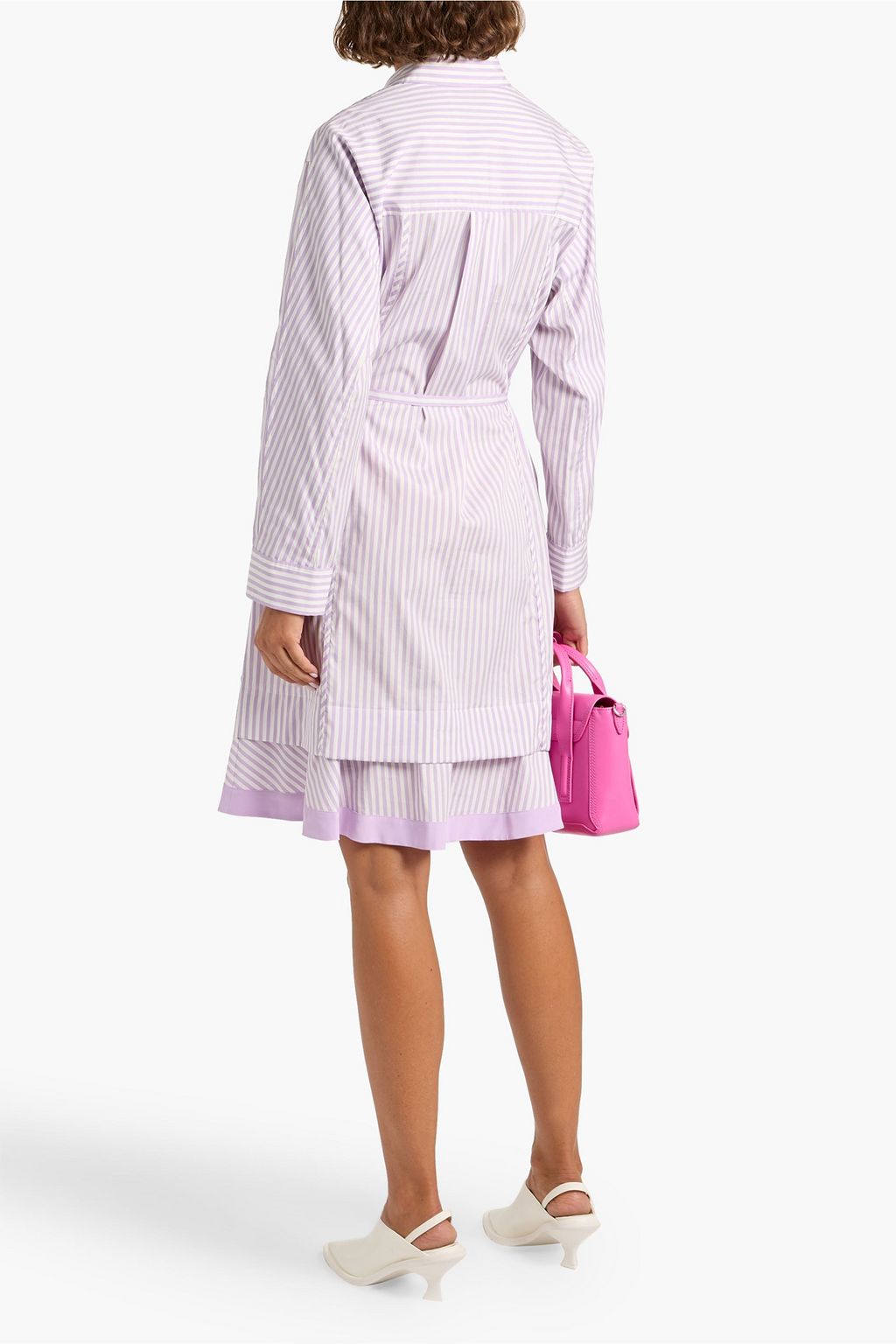 3.1 PHILLIP LIM Striped cotton and silk-blend poplin shirt dress
