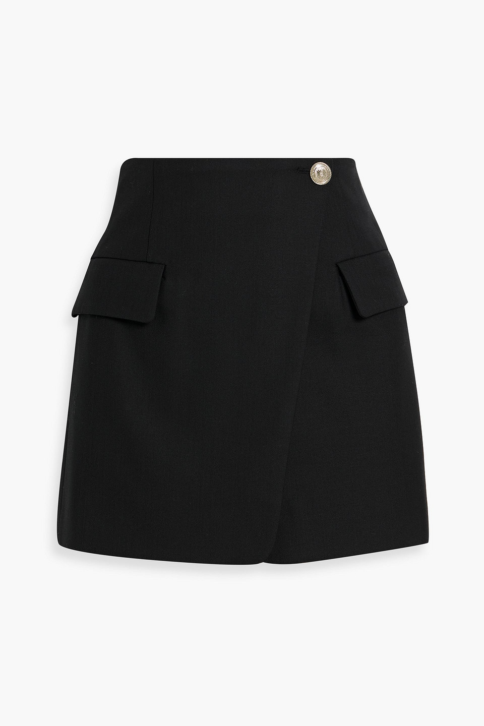 Maje Twill Mini Wrap Skirt In Animal Print