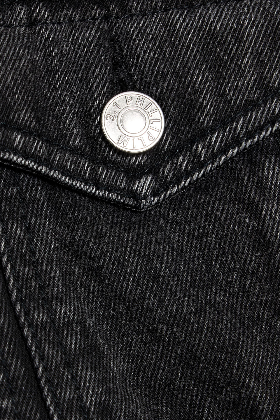 3.1 Phillip Lim Ruffled Denim And Shell Jacket In Blue