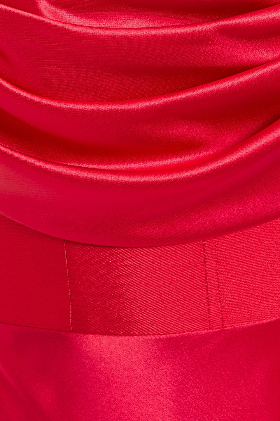 Rachel Gilbert Sawyer Draped Satin Gown In Red