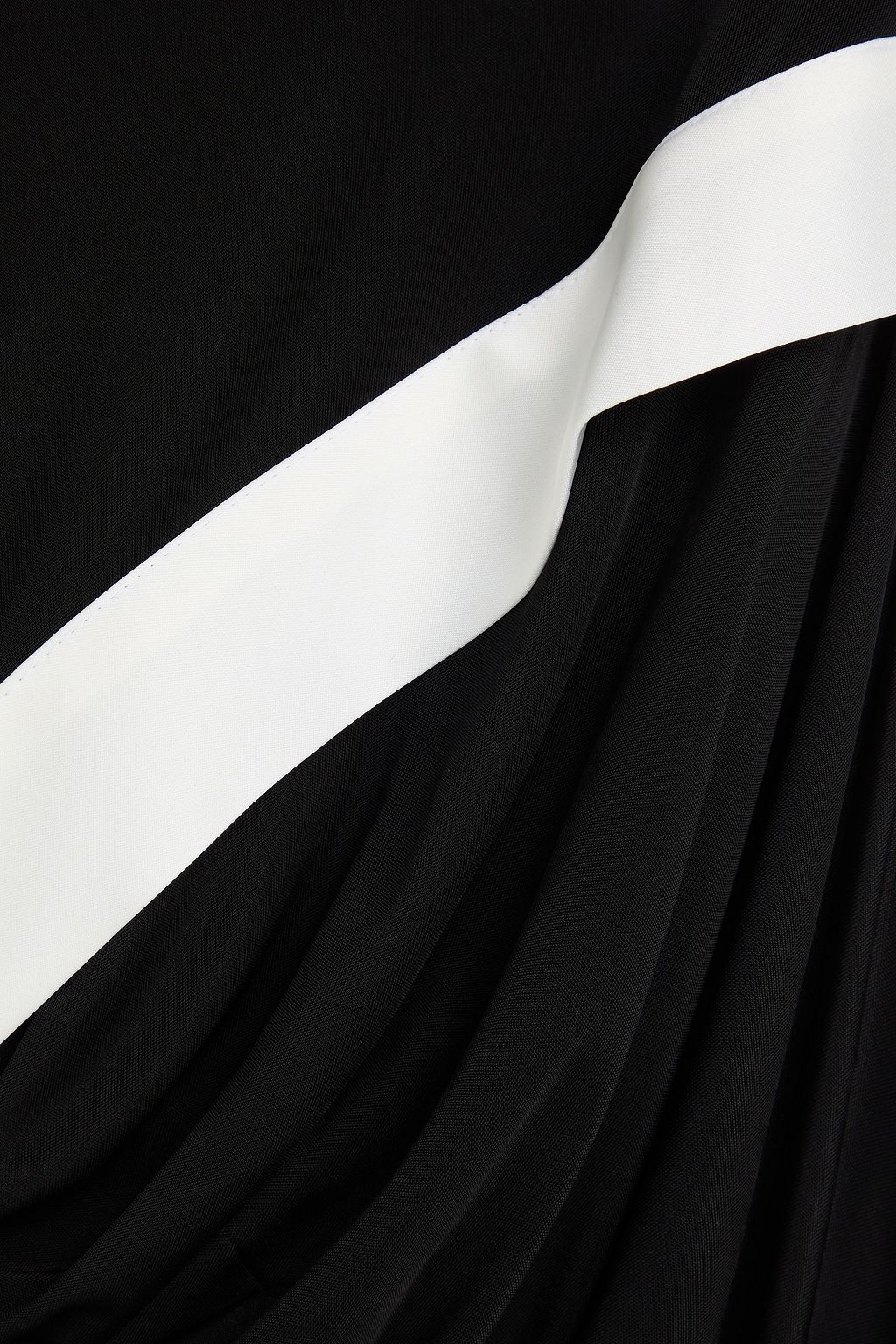 DAVID KOMA Asymmetric tulle-paneled jersey gown