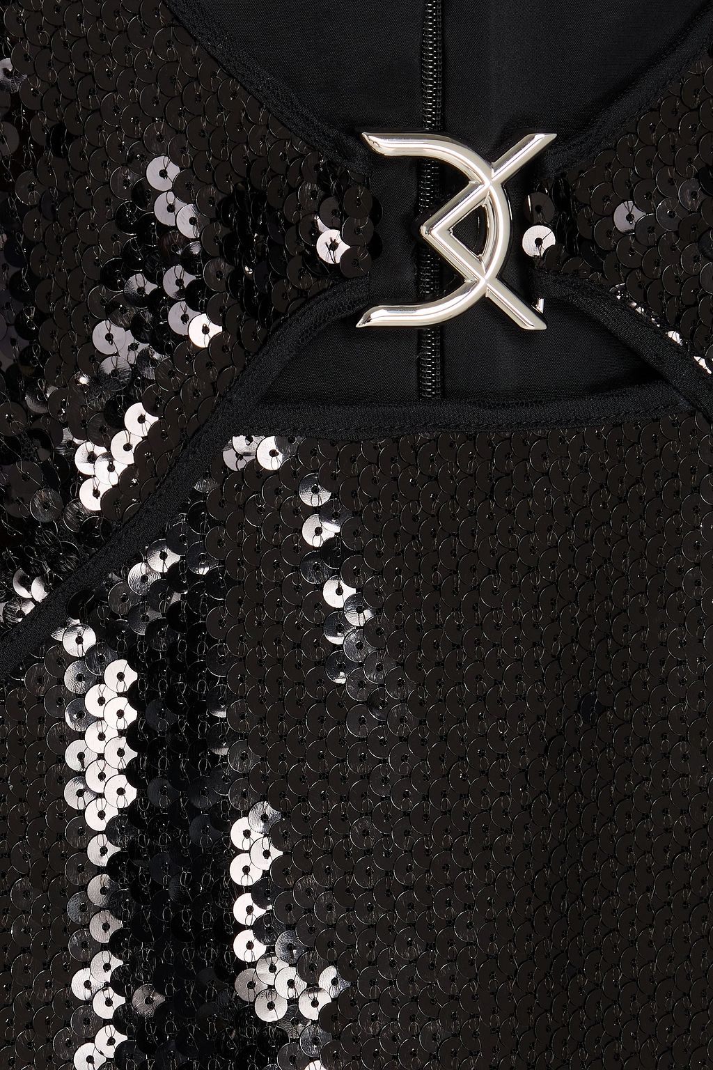 DAVID KOMA Cutout sequined tulle midi dress
