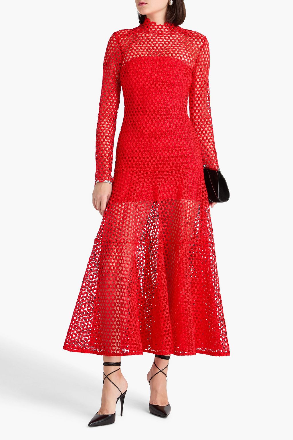 DAVID KOMA Macramé maxi dress